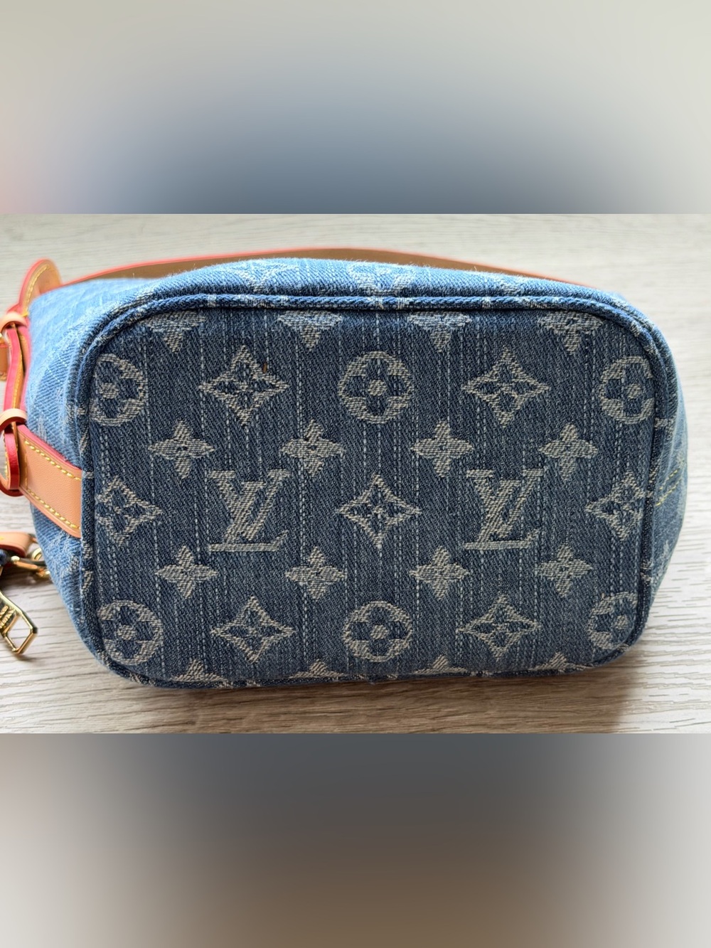 FULL SET Source Unknown Louis Vuitton Blue Denim All In One BB Bucket Bag/Pouch - Picture 7 of 16